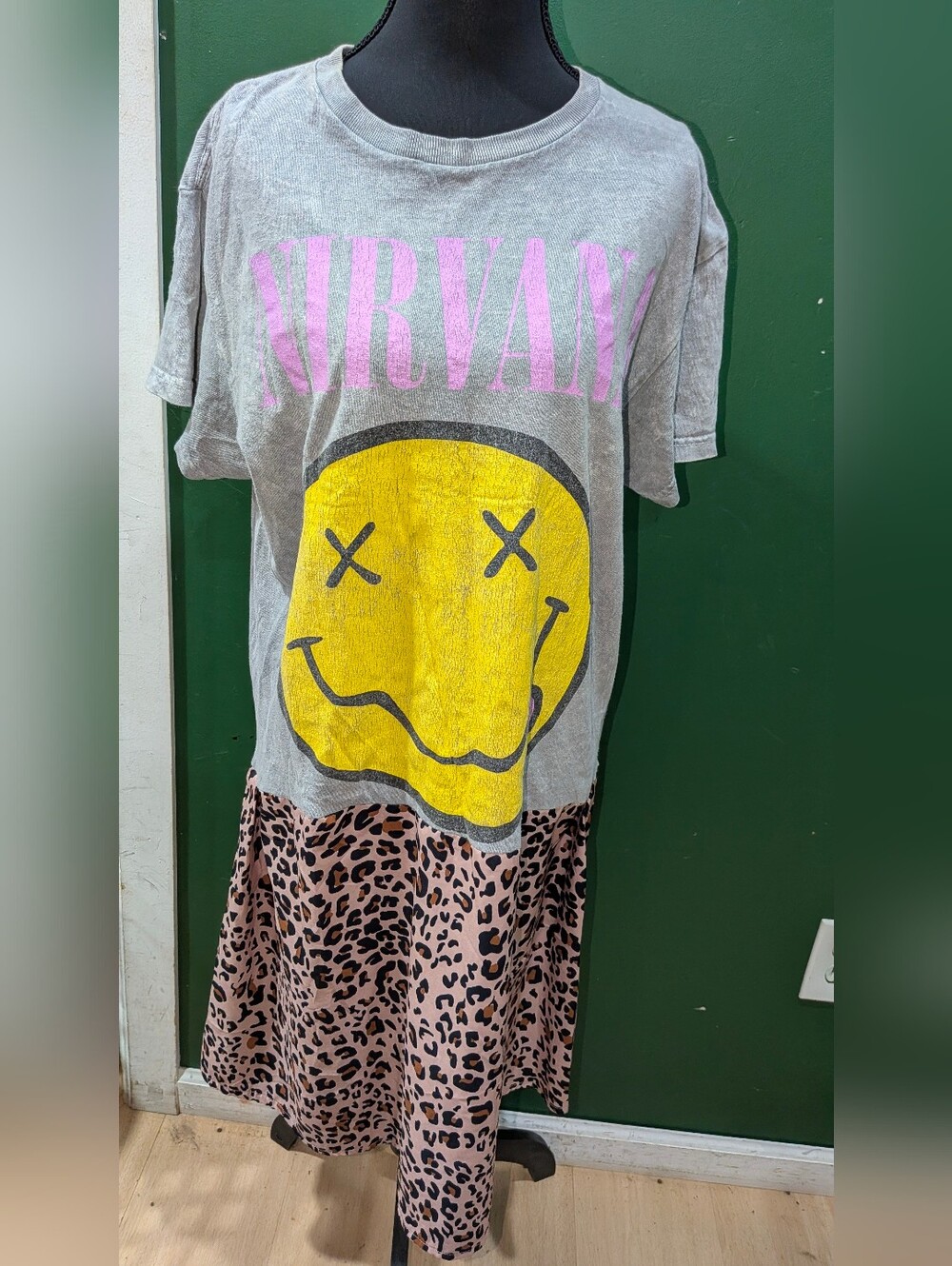 NIRVANA Gray Tee Shirt Dress